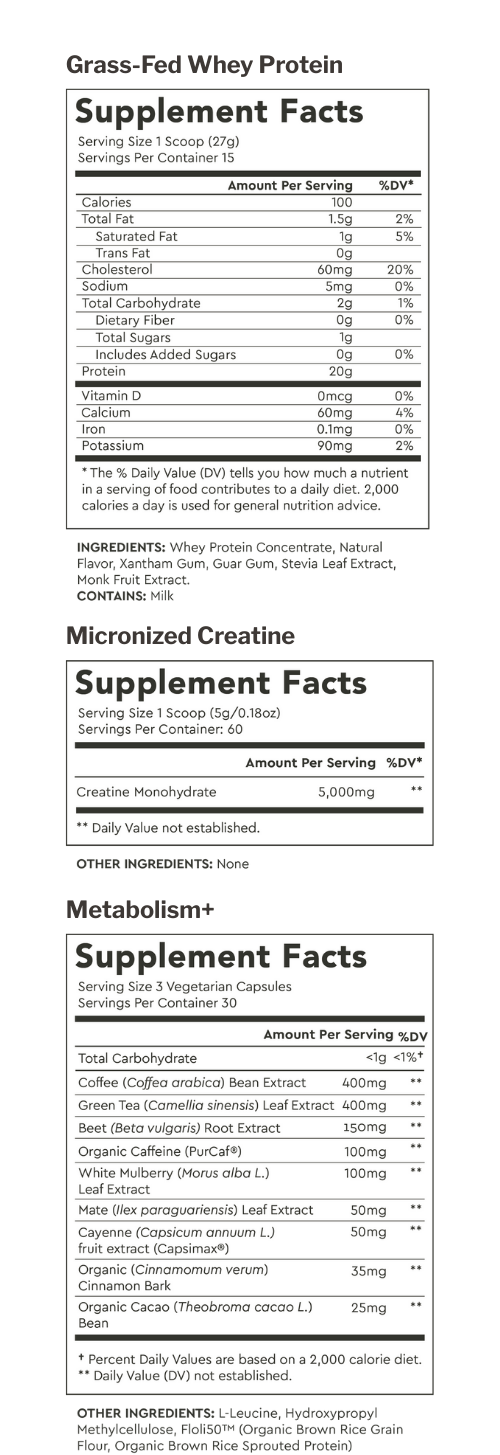 Supplement Facts for Default Title